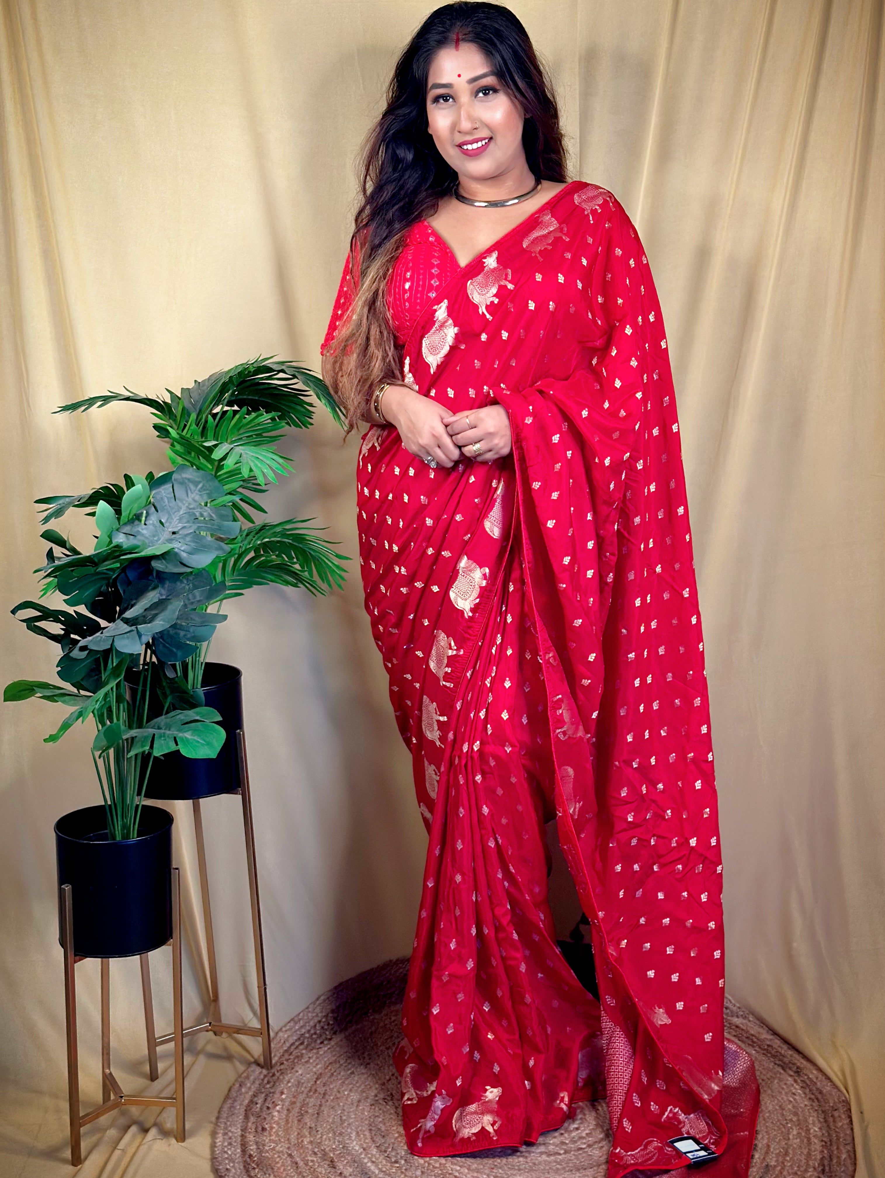 Crepe Nandi Saree