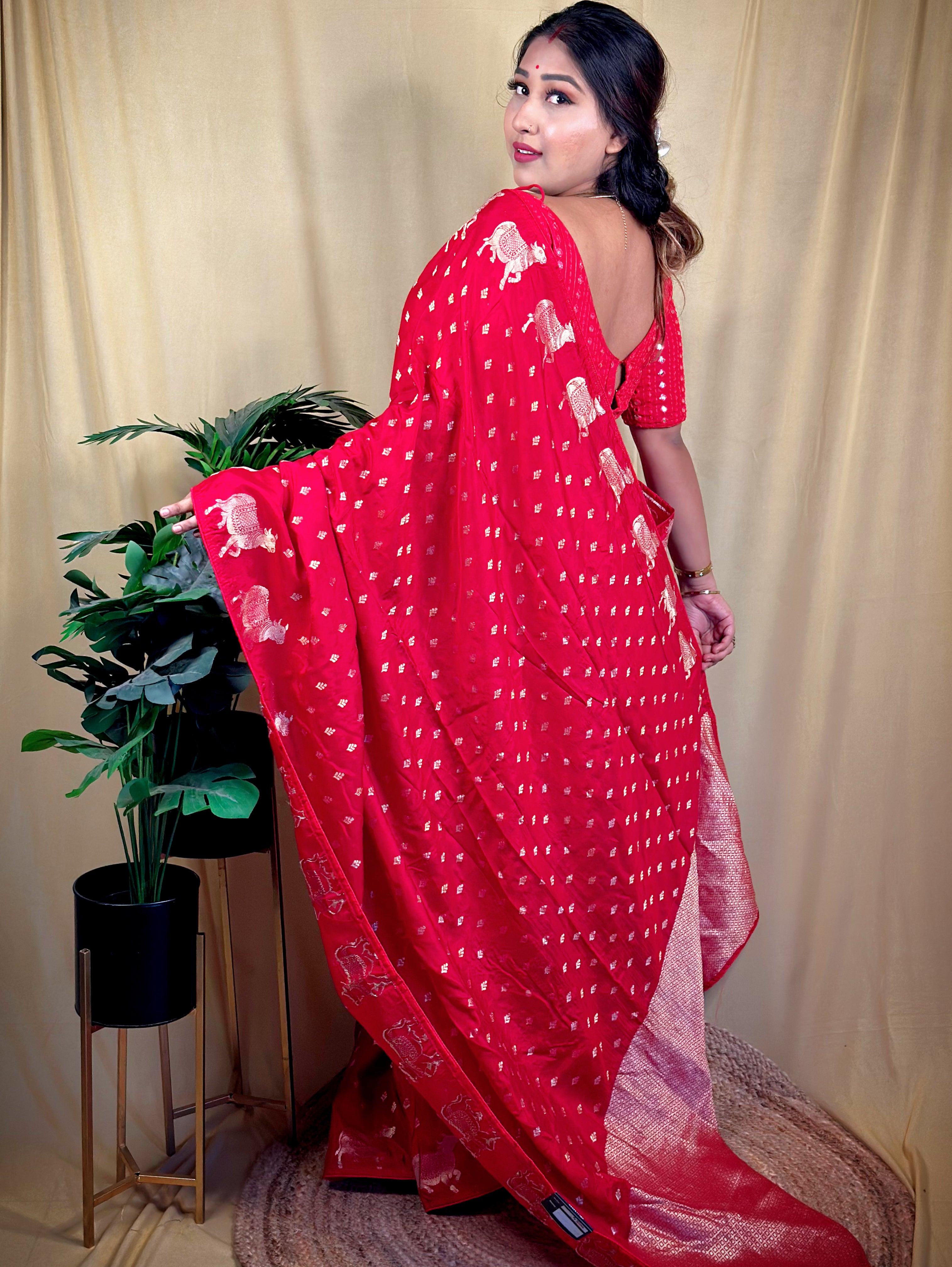 Crepe Nandi Saree