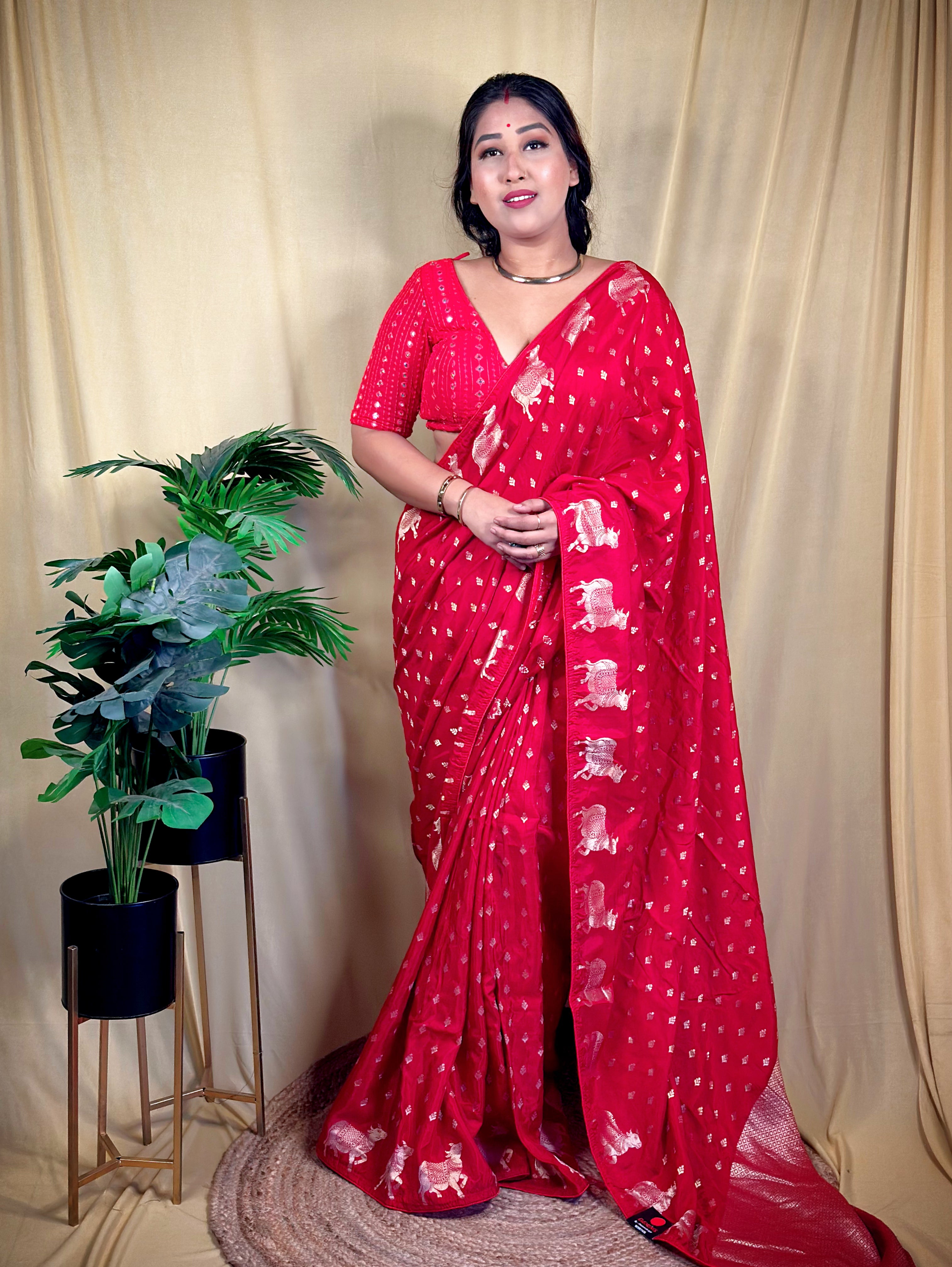 Crepe Nandi Saree