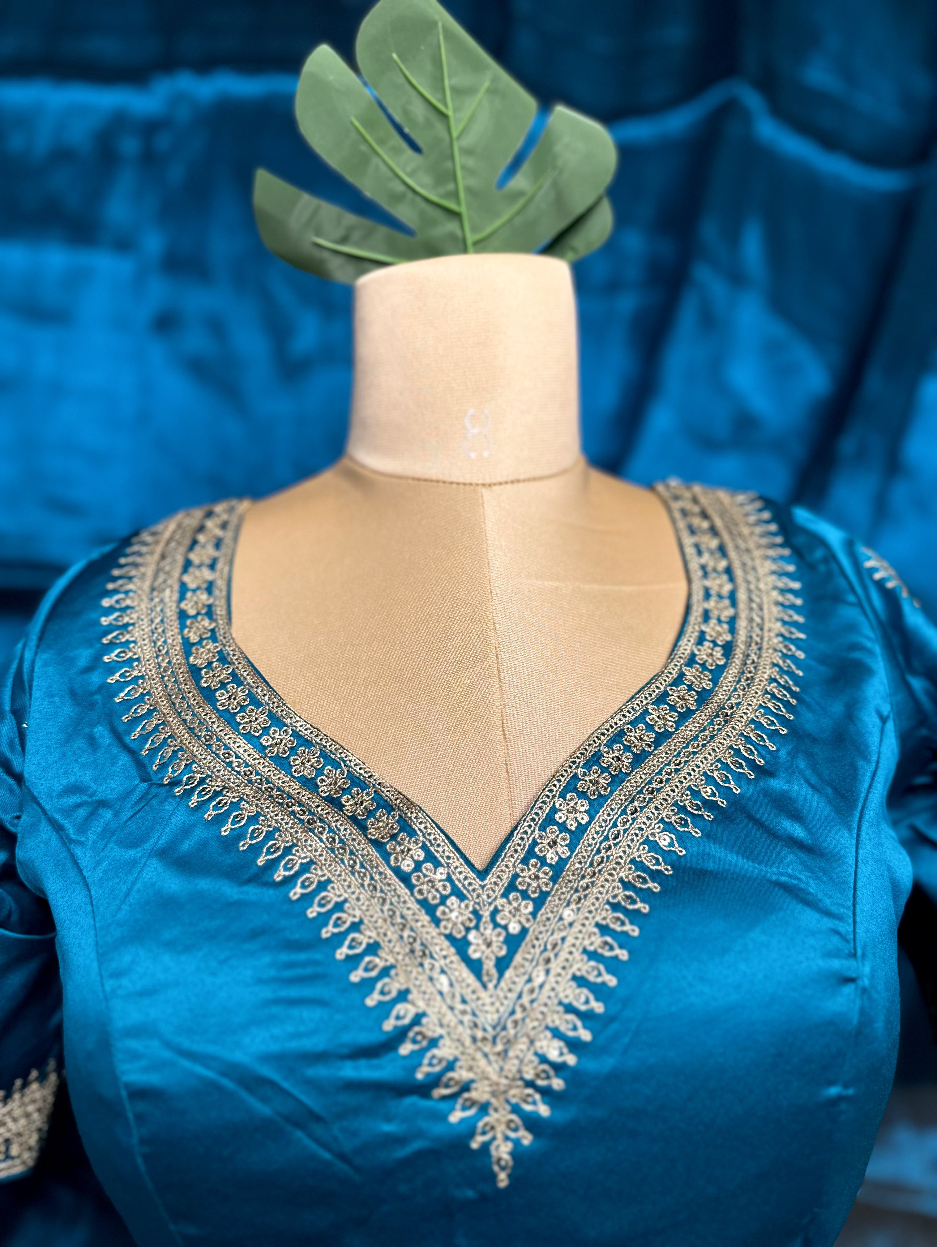 Chrome Blue SILK Designer Baelauj