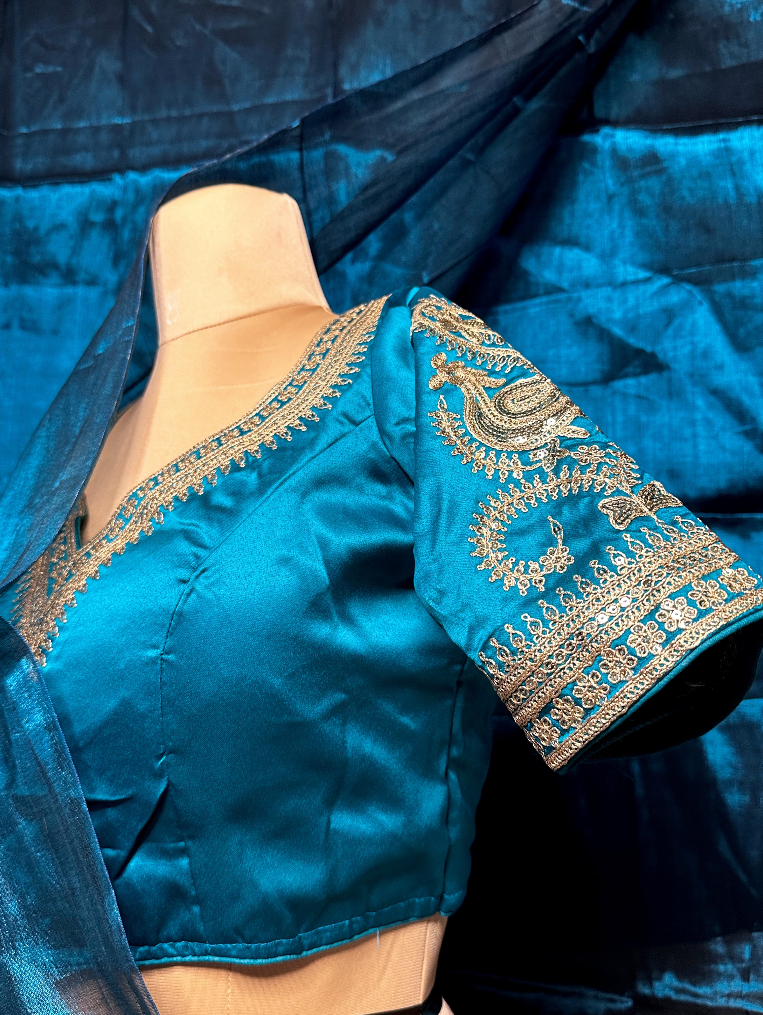 Chrome Blue SILK Designer Baelauj