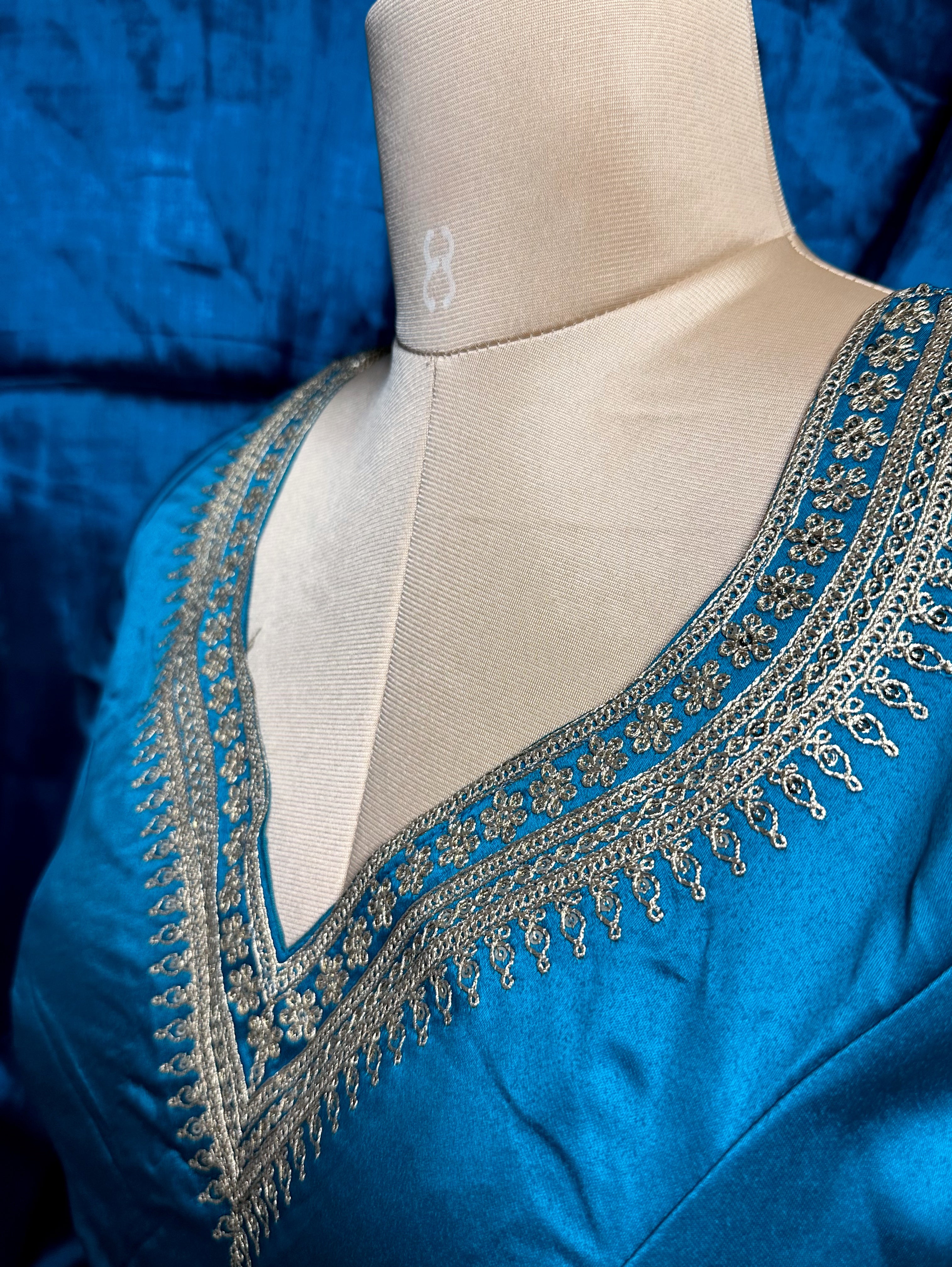 Chrome Blue SILK Designer Baelauj