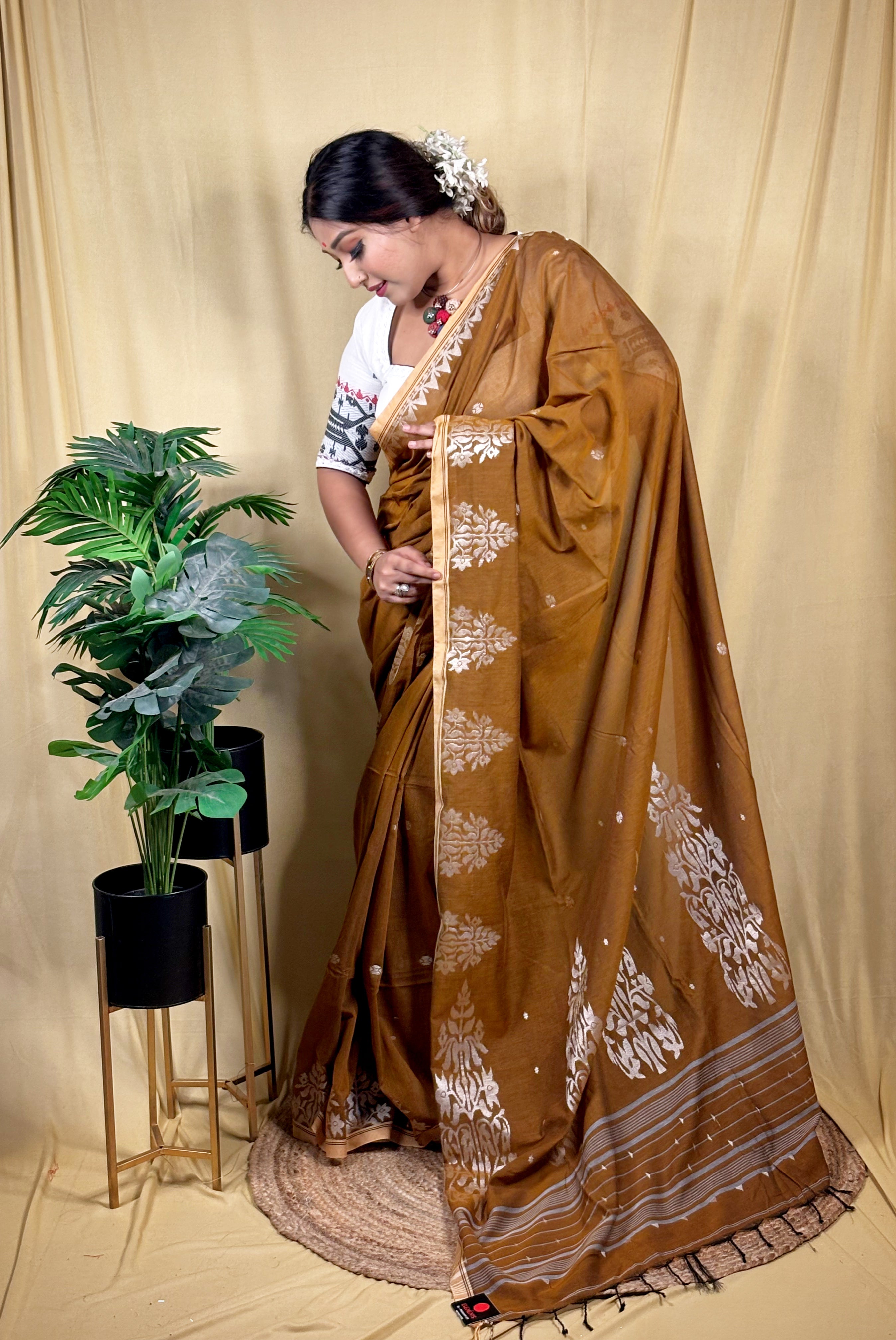 Malai Cotton Mati Saree