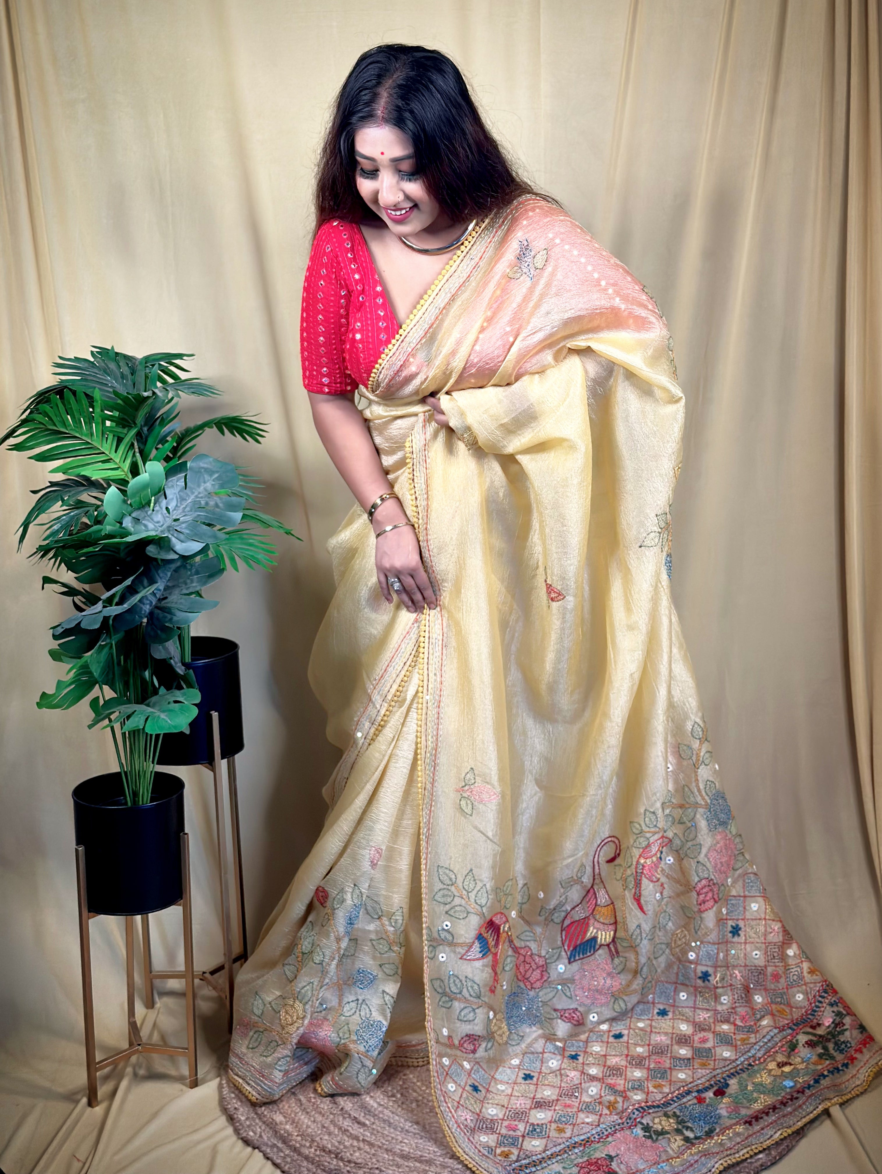 Organza Handwork Saree