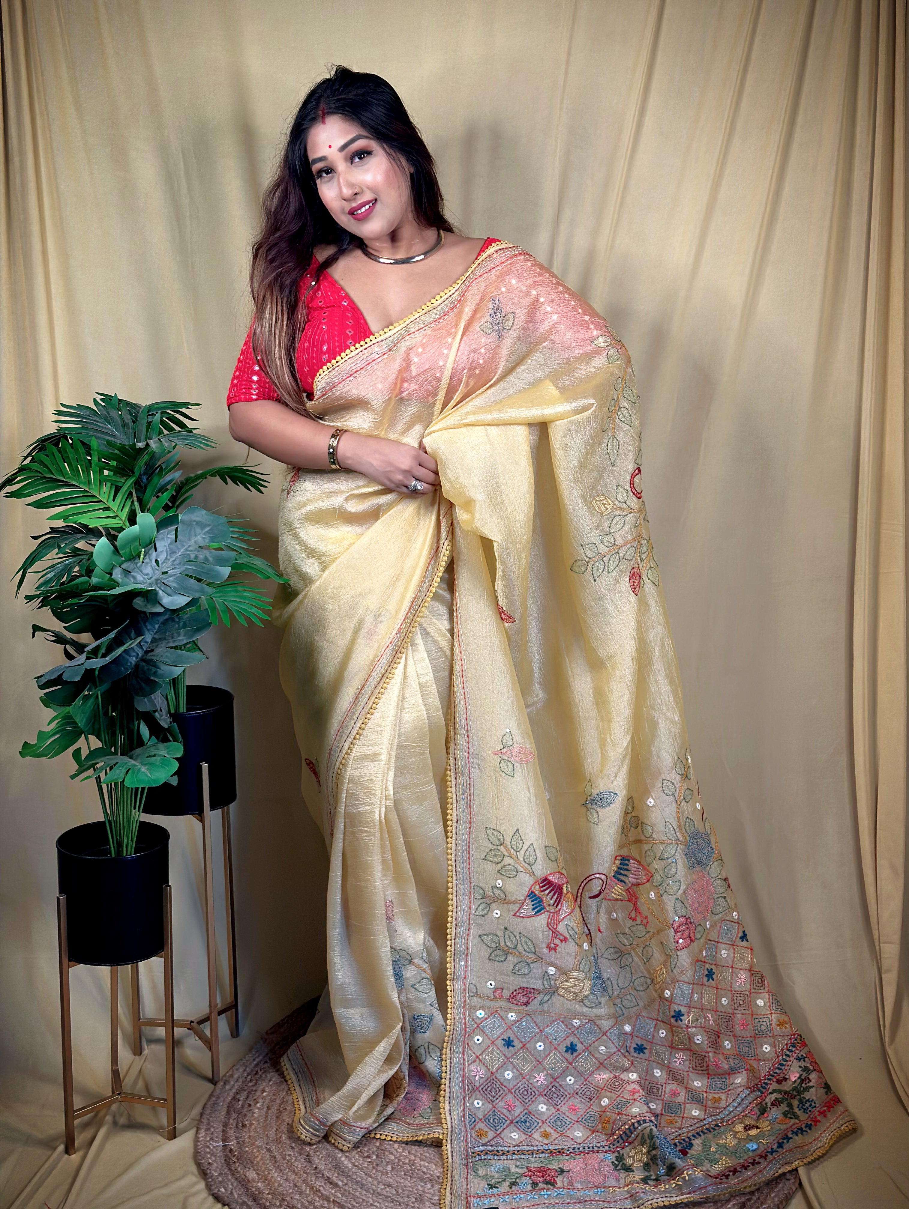 Organza Handwork Saree