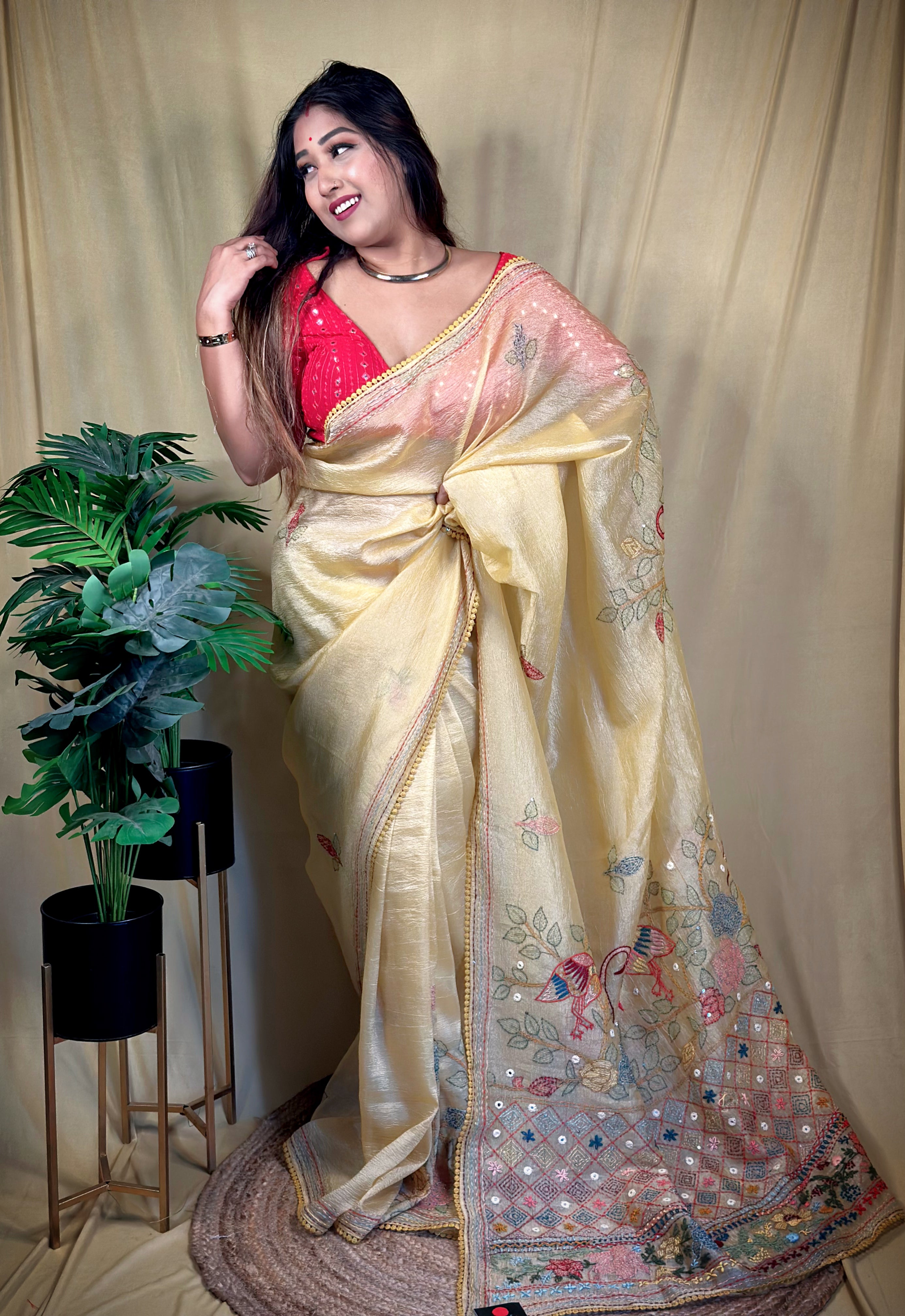 Organza Handwork Saree