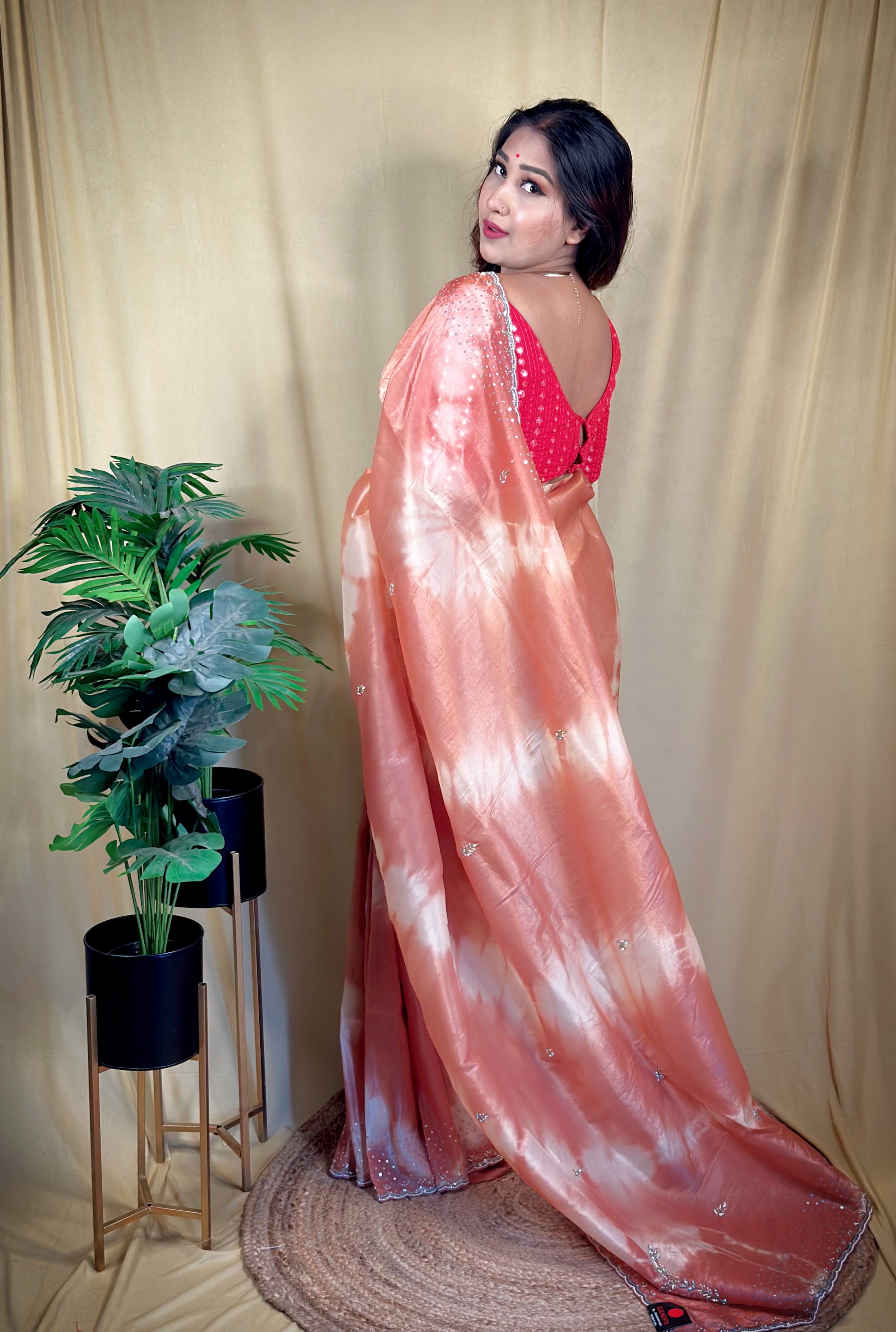 Organza Shibori Saree