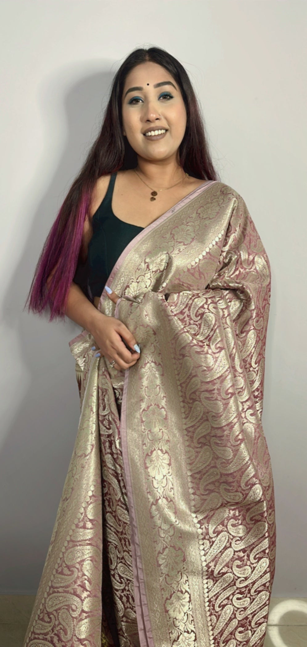 Pastel Katan Benarasi Saree