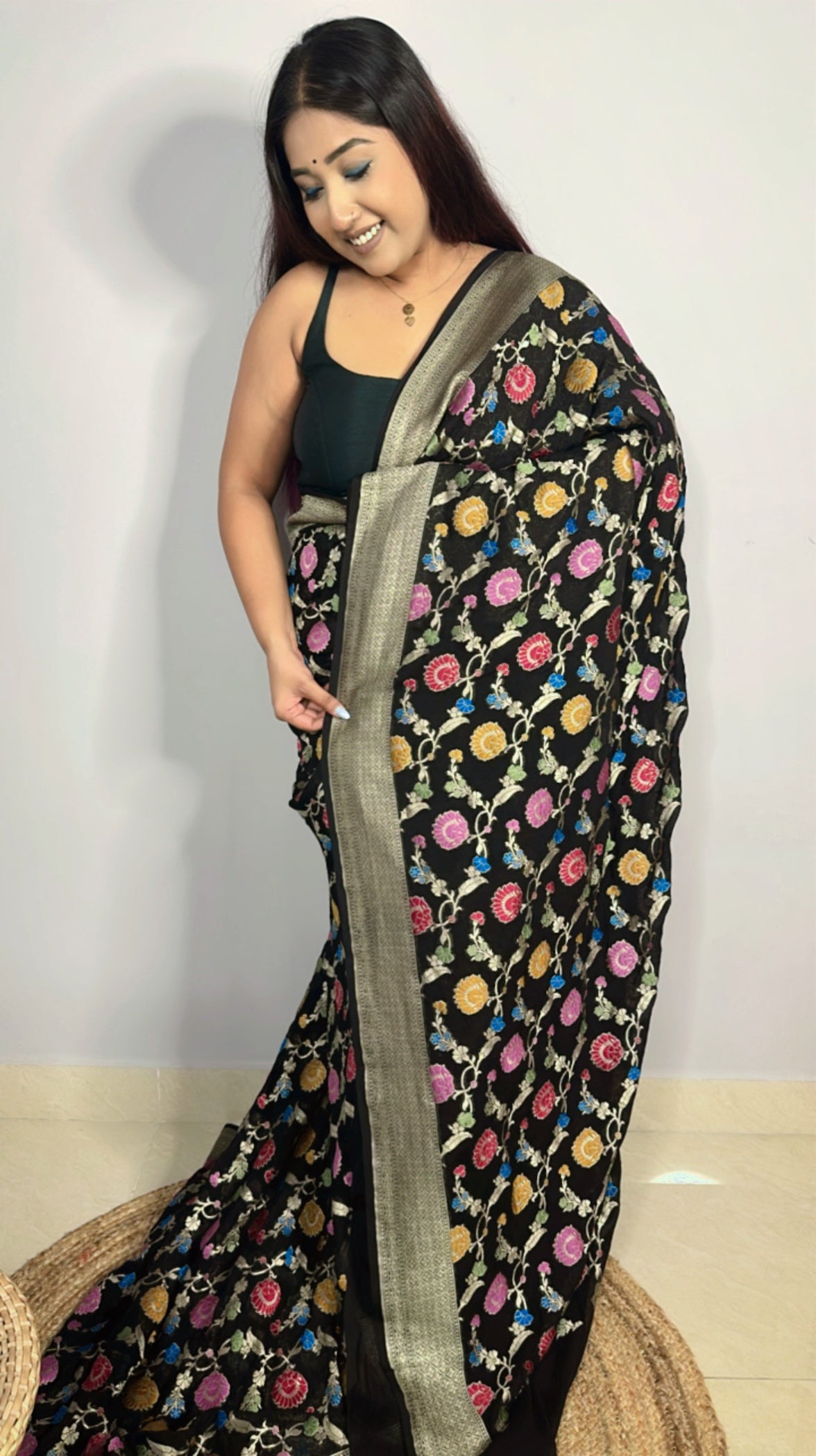 Pure Jaal Meena Khaddi Benarasi Saree