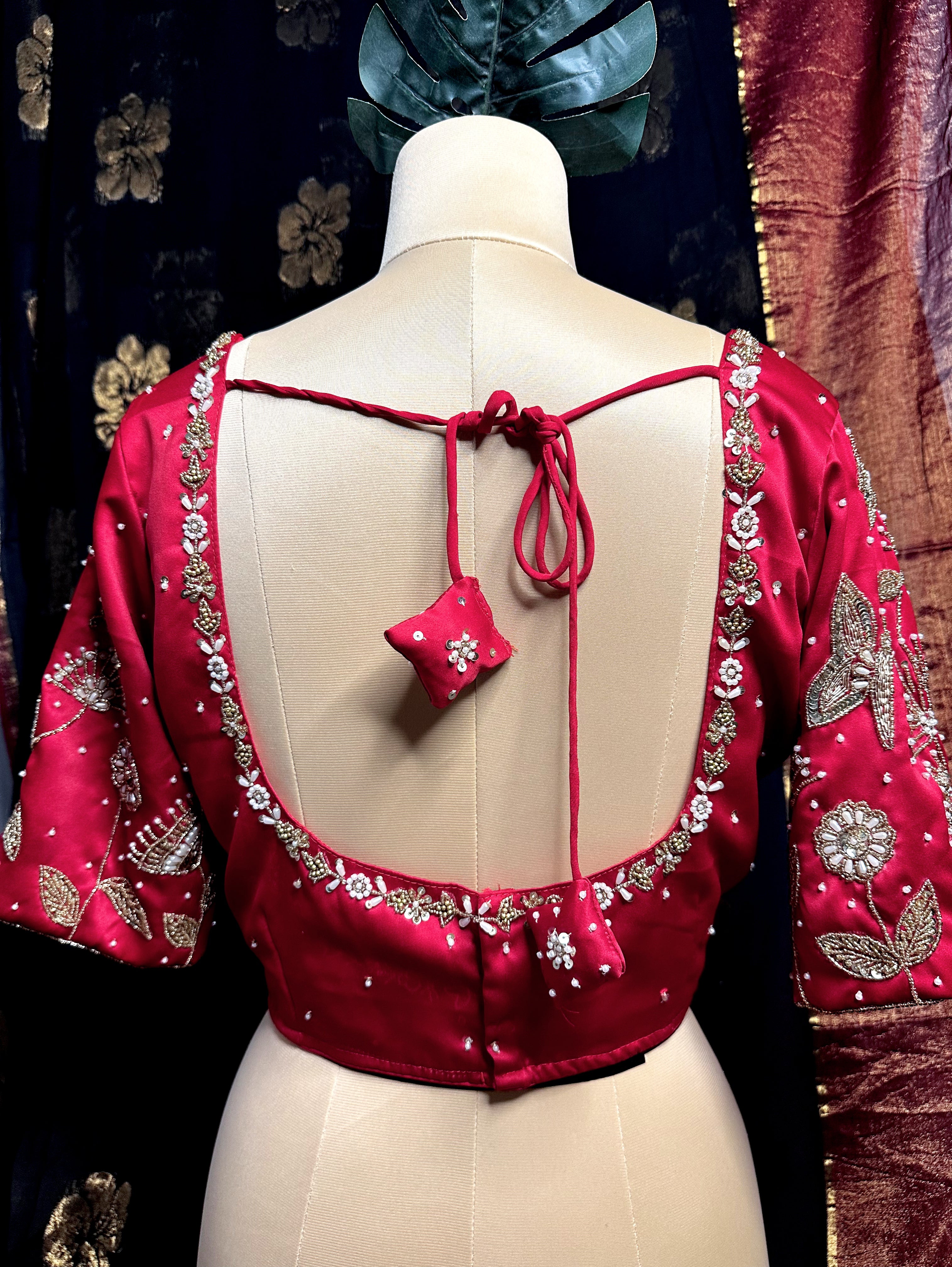 Red Handwork Designer Baelauj