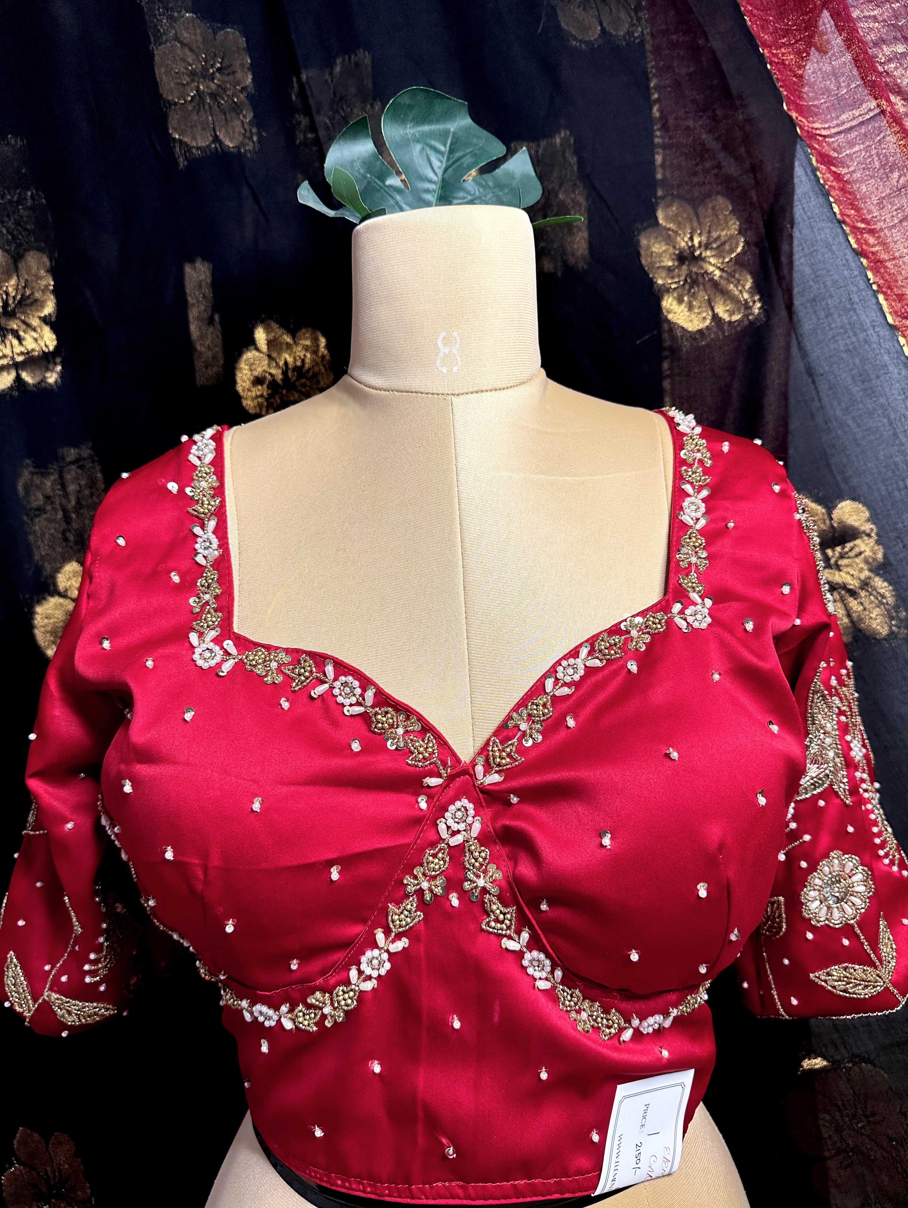 Red Handwork Designer Baelauj
