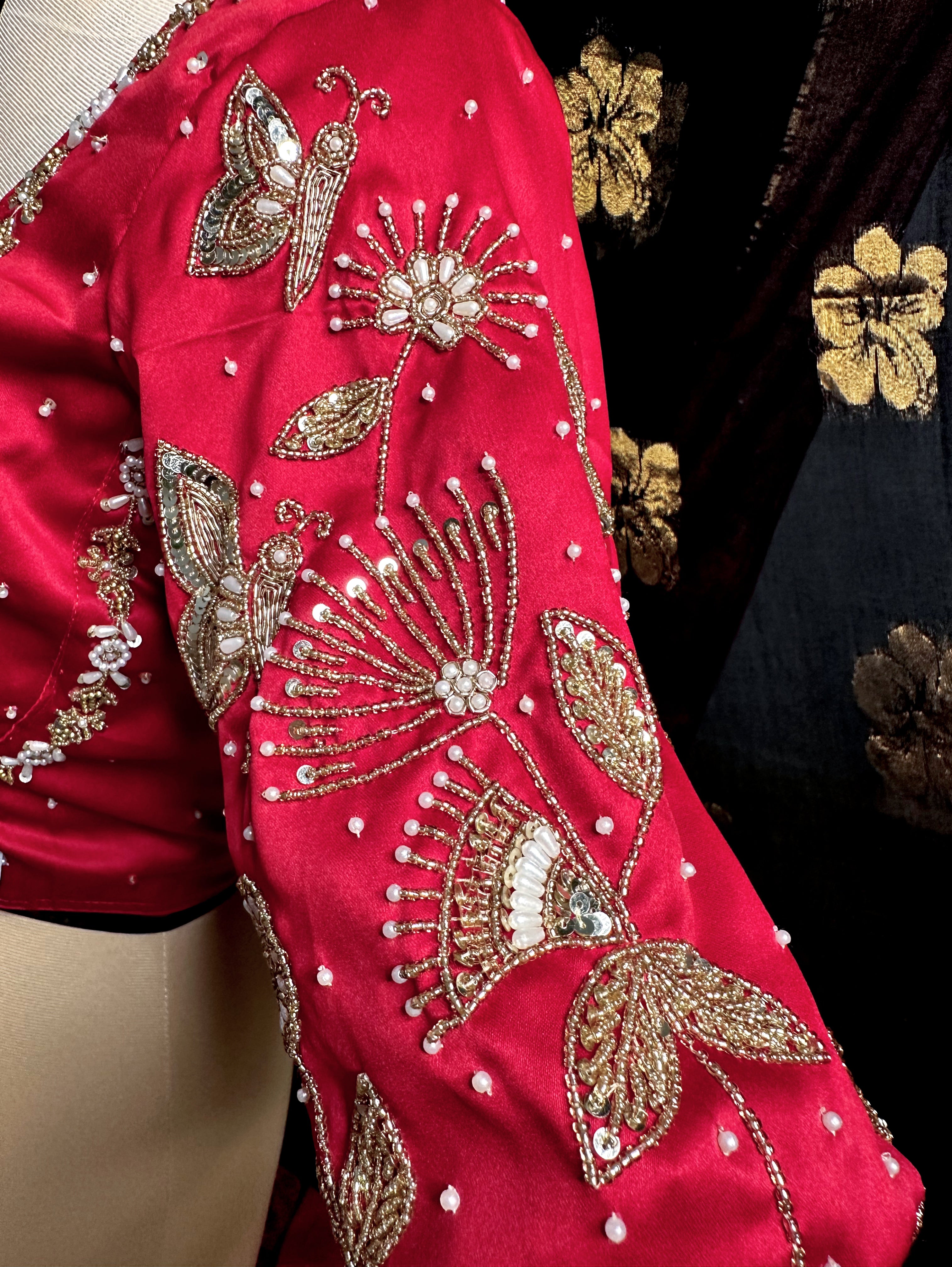 Red Handwork Designer Baelauj
