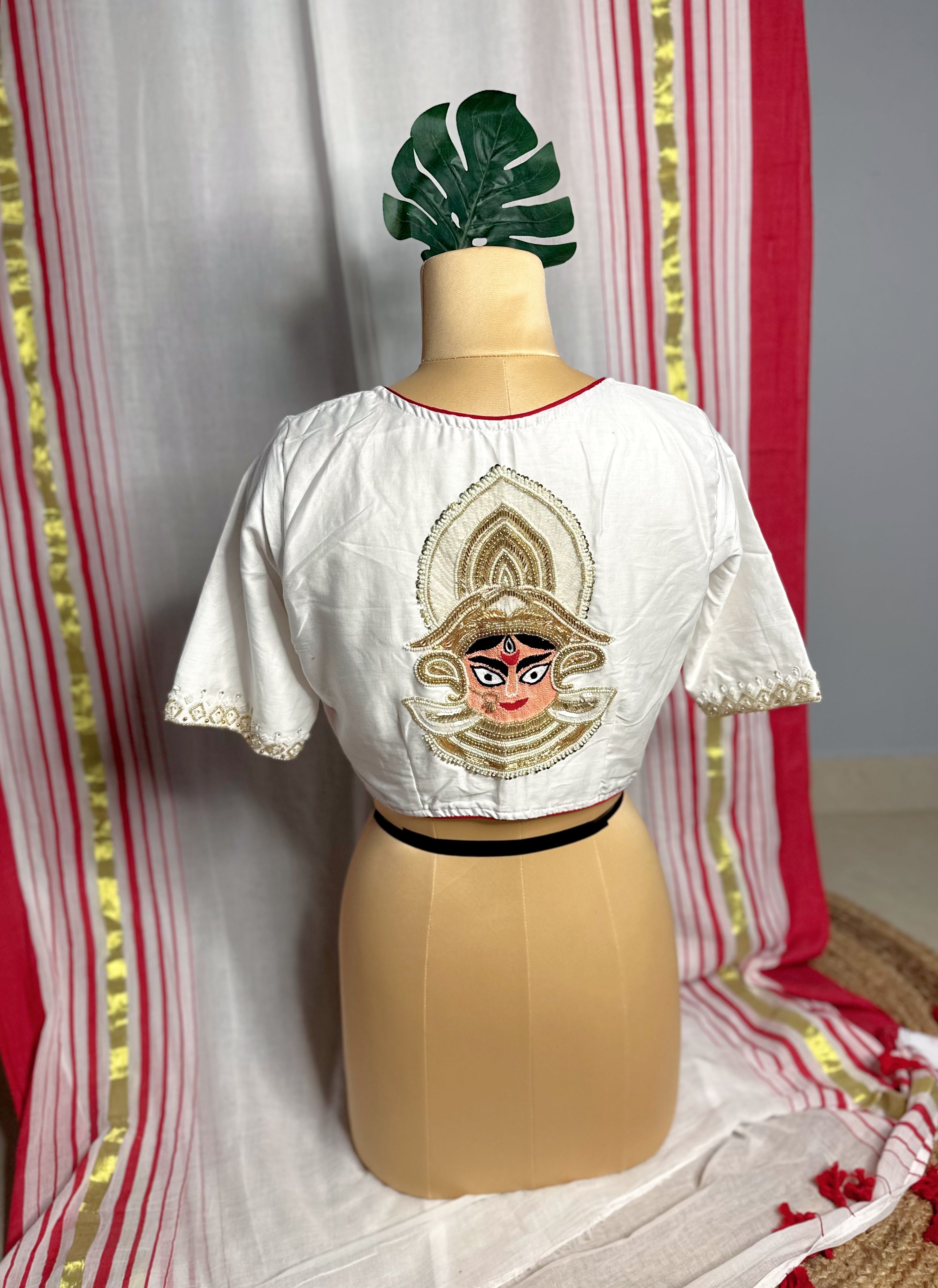 Shada Lal Malai Cotton Saree