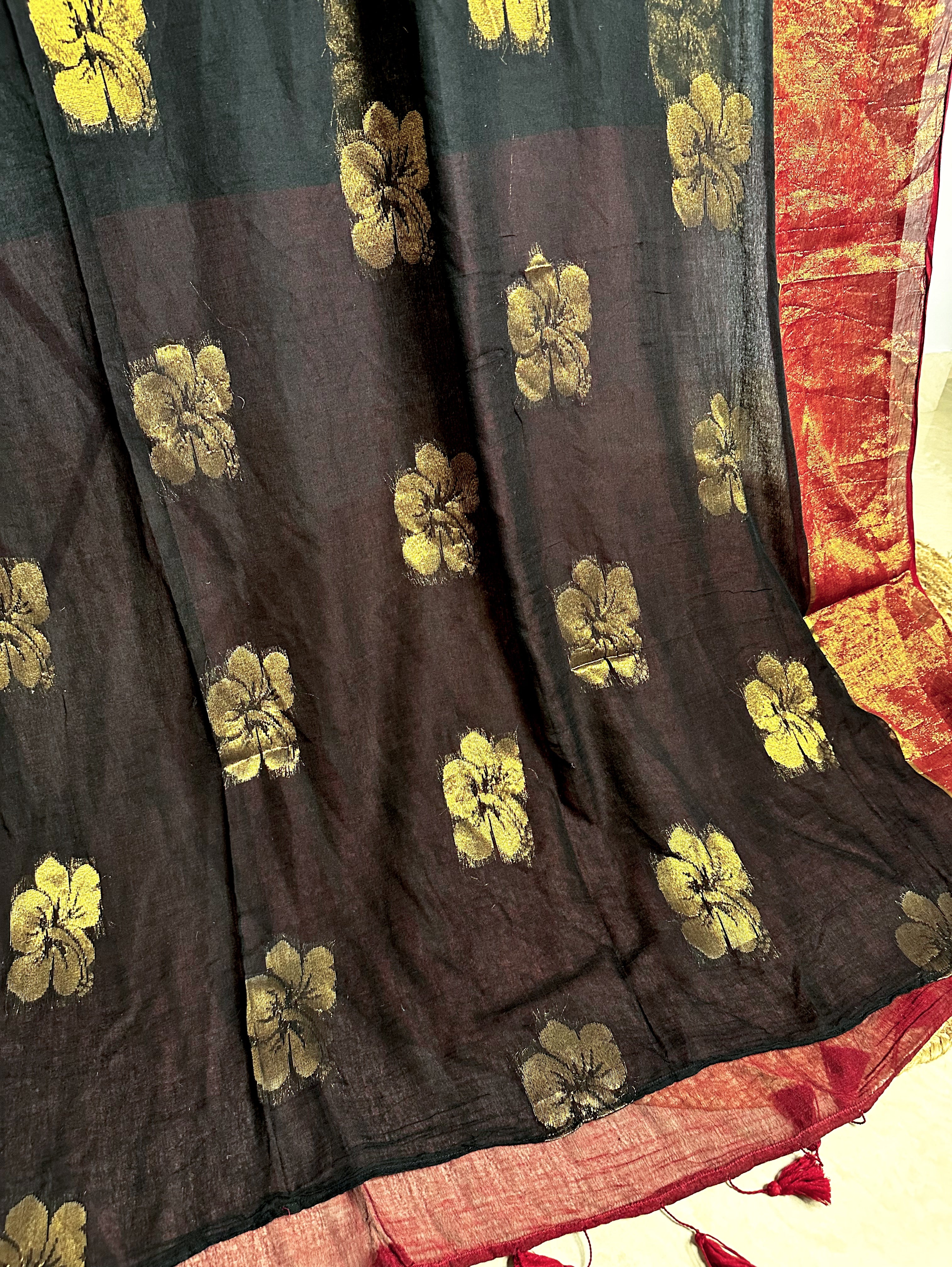 Zari Jaba Malai Cotton Saree