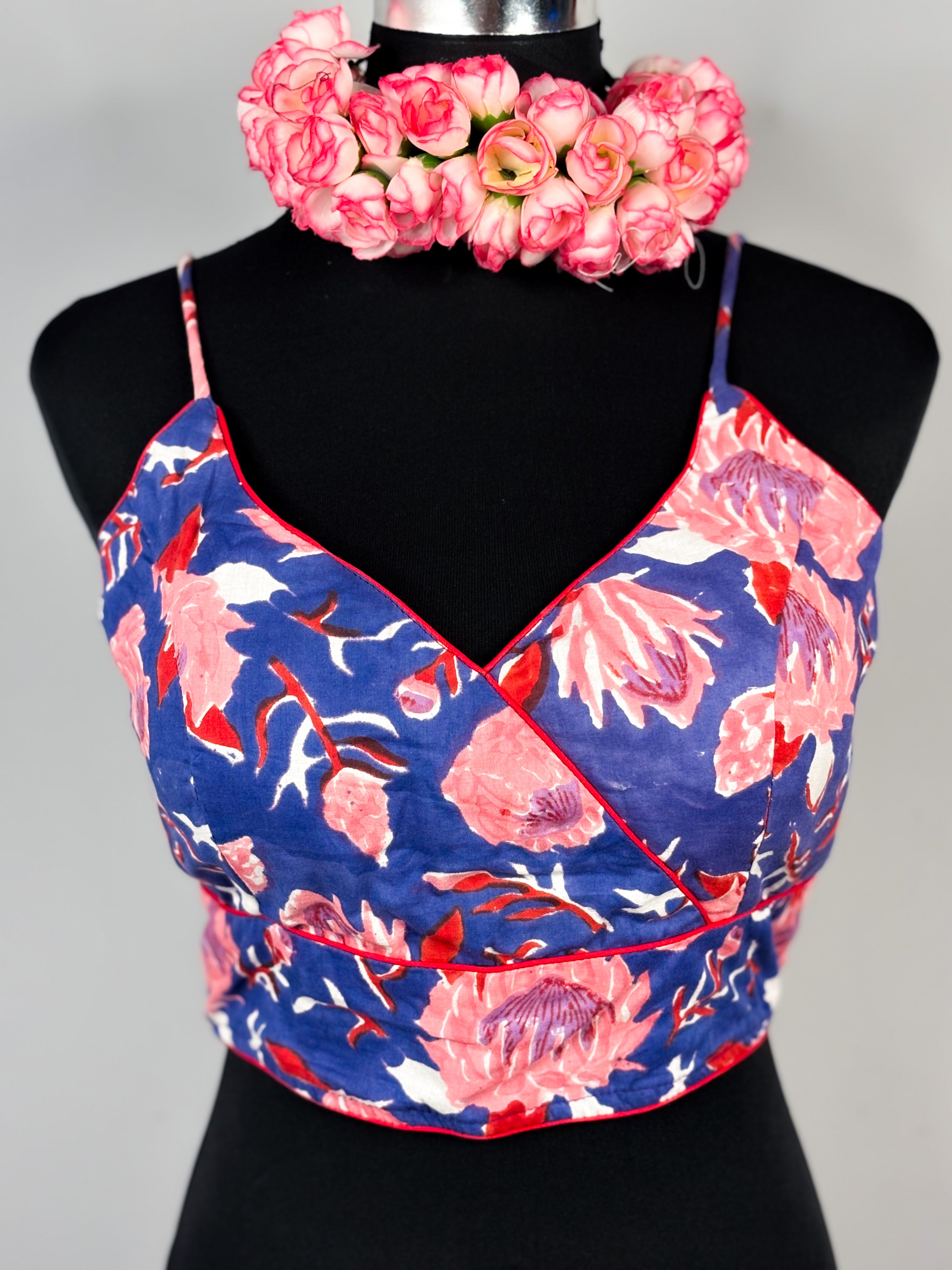 Blue Floral Strappy Baelauj