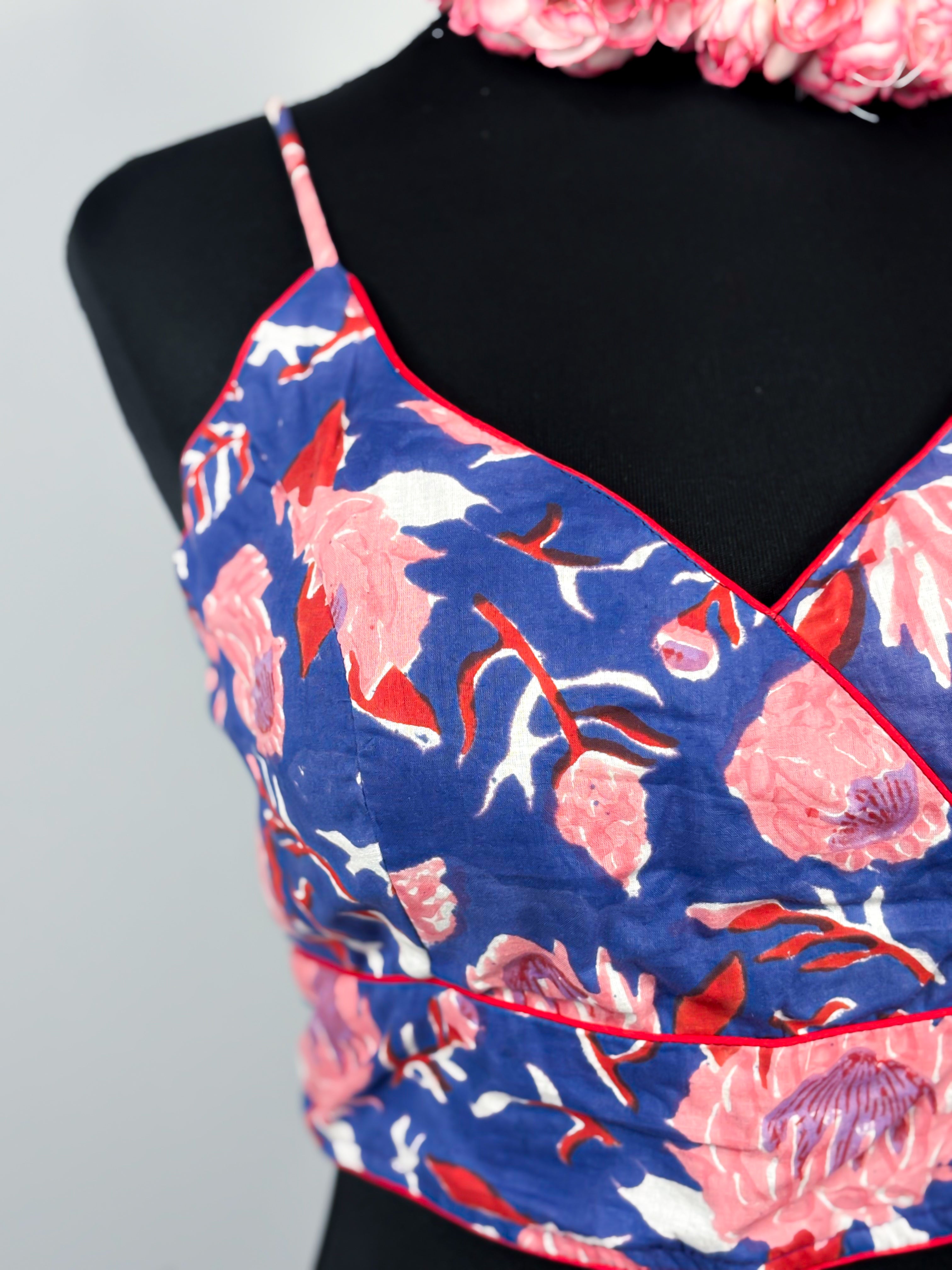 Blue Floral Strappy Baelauj