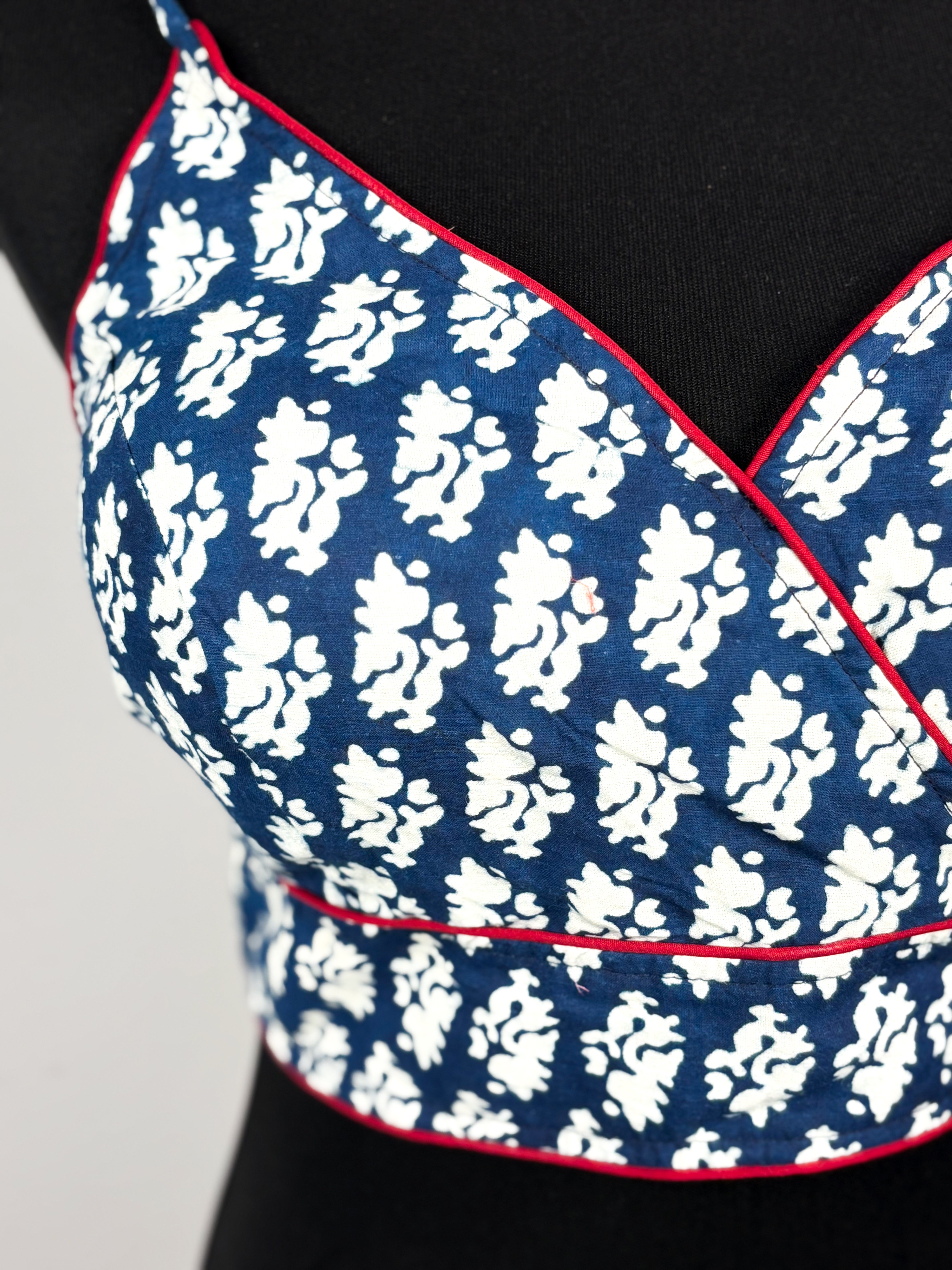 Indigo Strappy Blouse