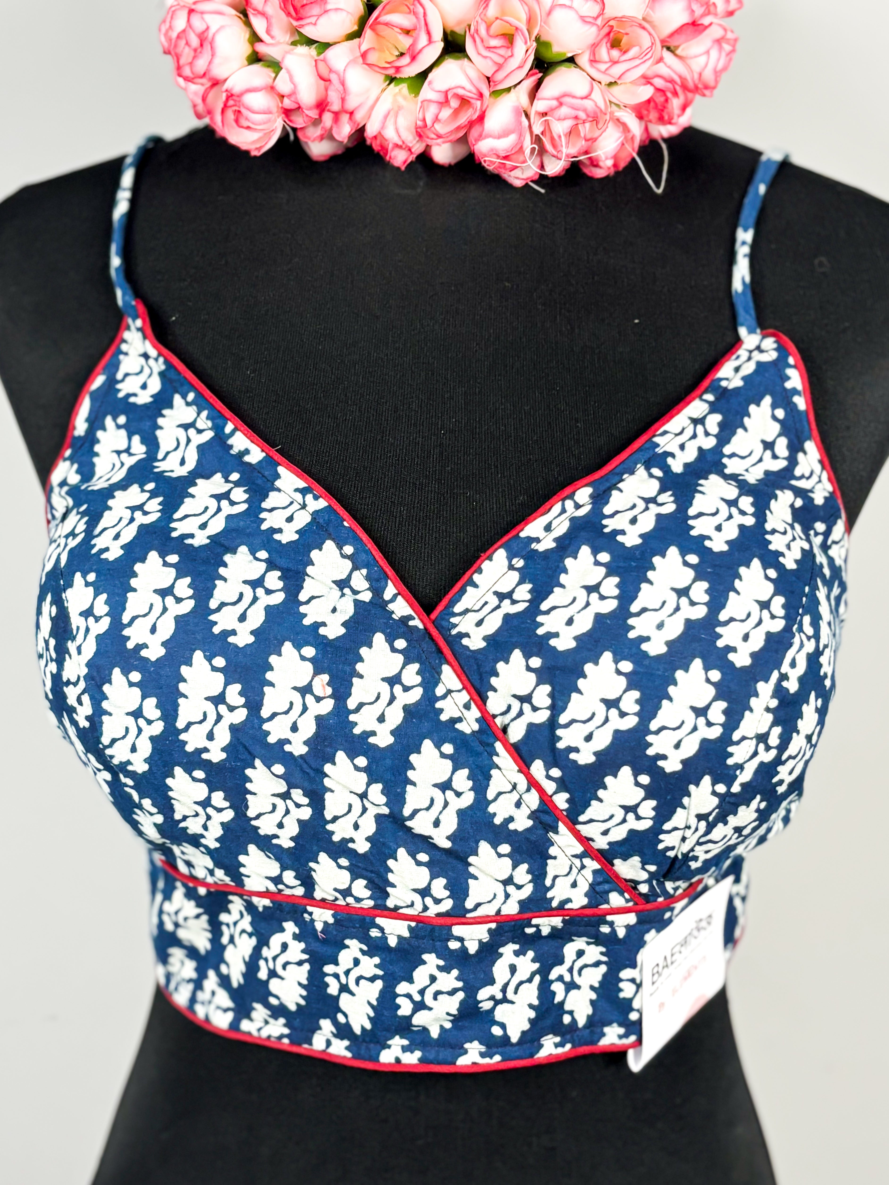 Indigo Strappy Blouse