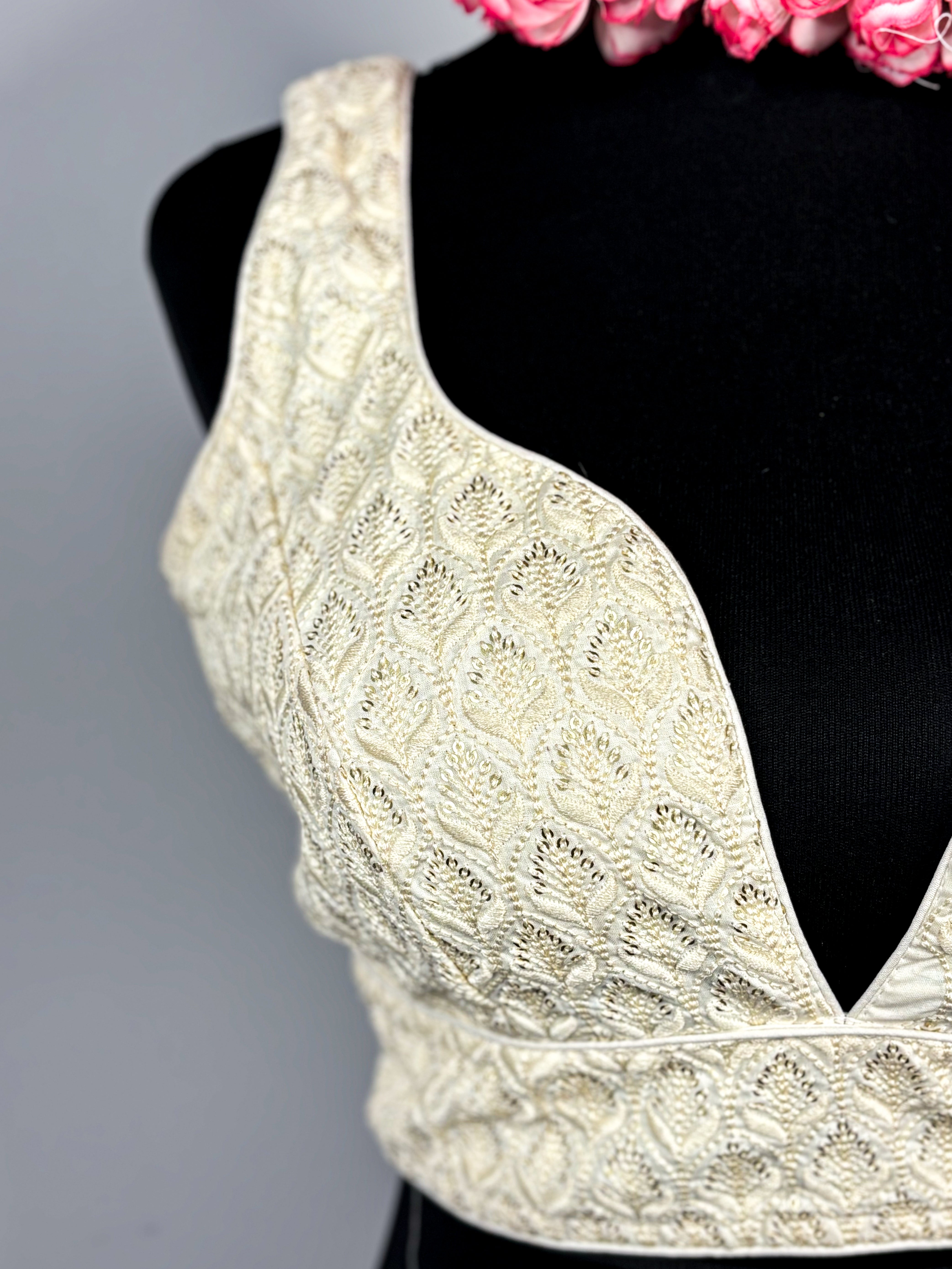 Off-White Self-Intricate Detailing Blouse