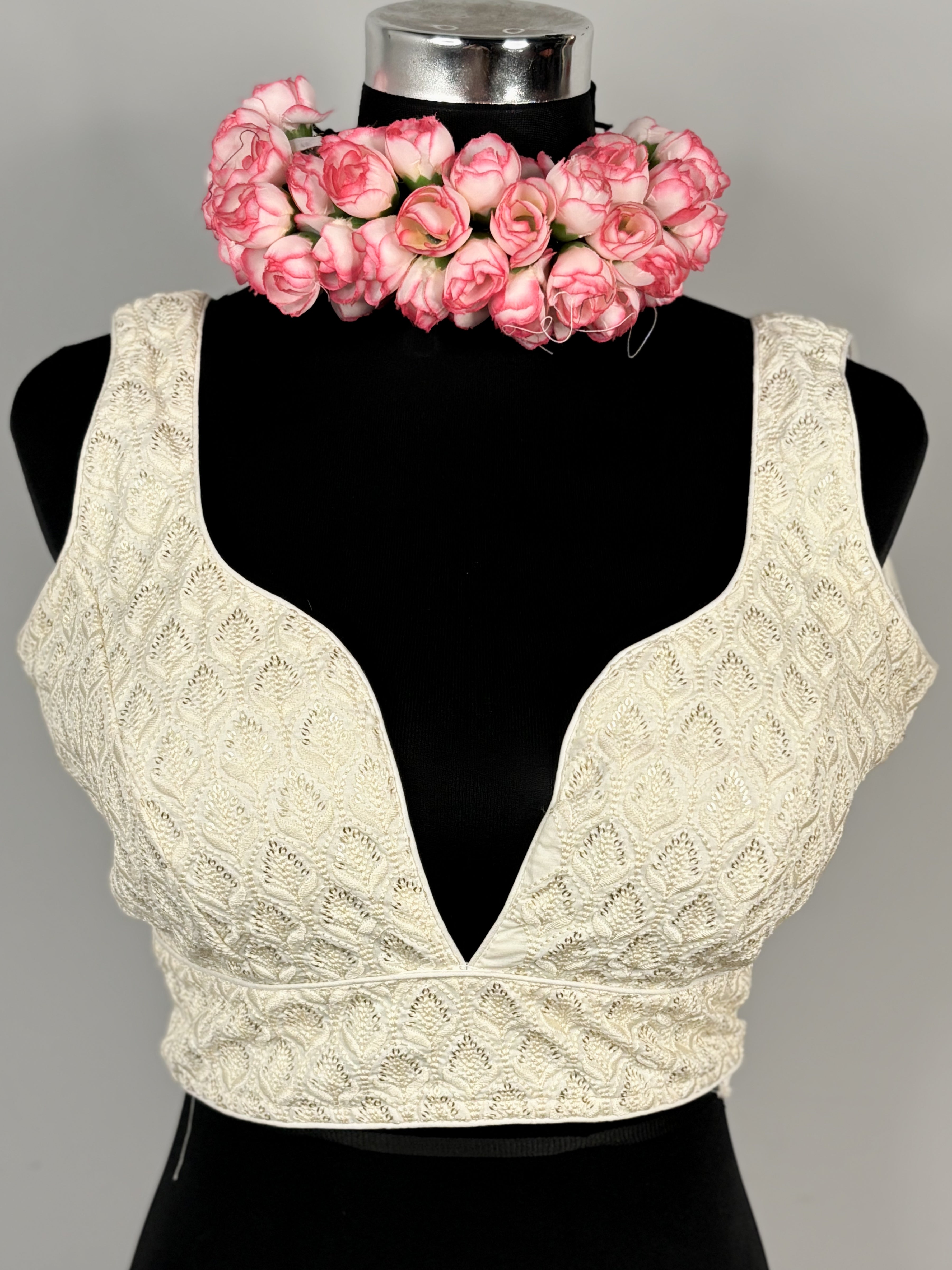 Off-White Self-Intricate Detailing Blouse
