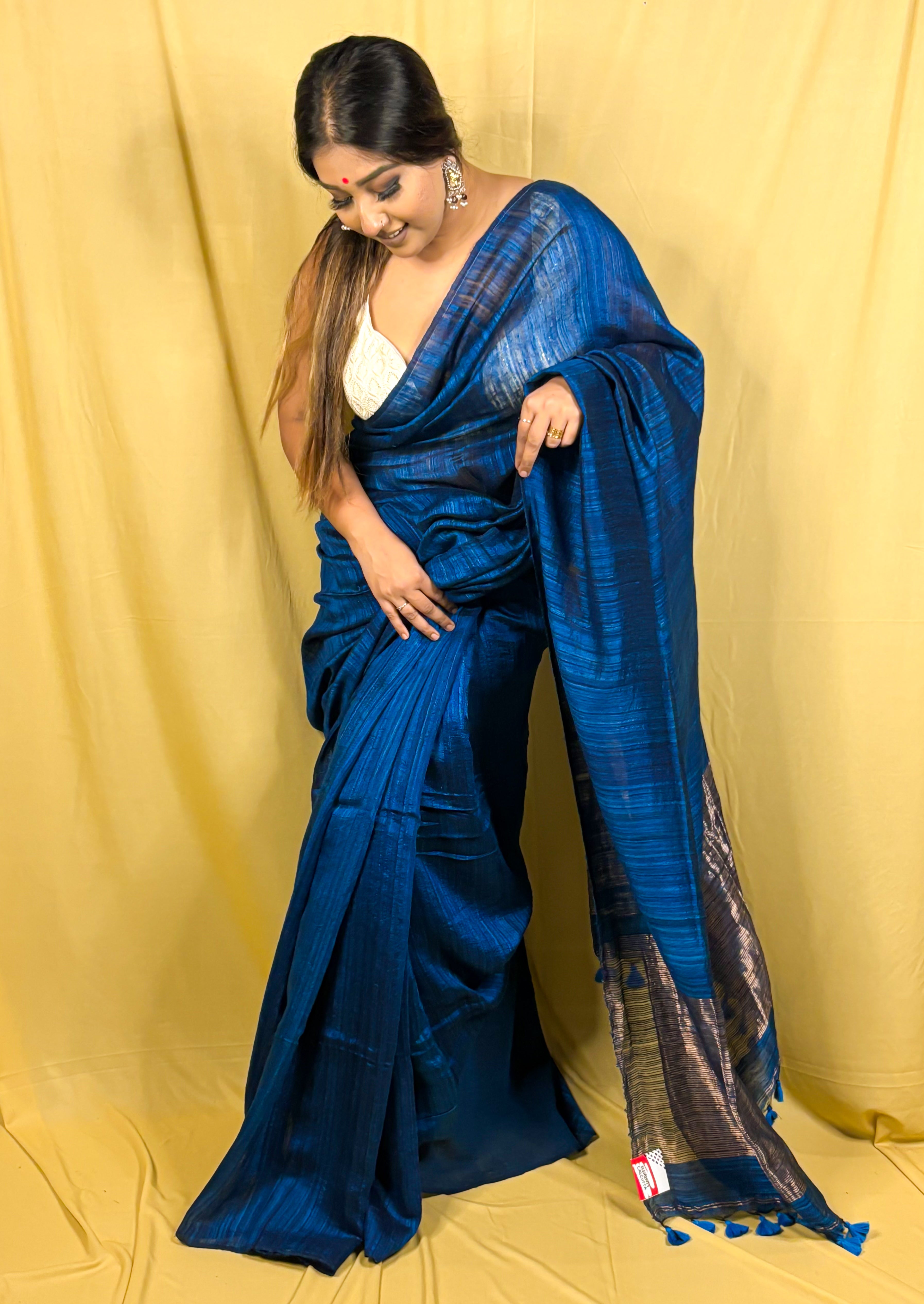 Pure Solid Matka Saree